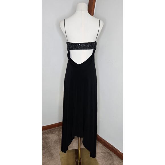 Laundry Shelli Segal Y2K Beaded Babydoll Whimsigoth Fairy Asymmetric Dress 10 - Picture 7 of 12